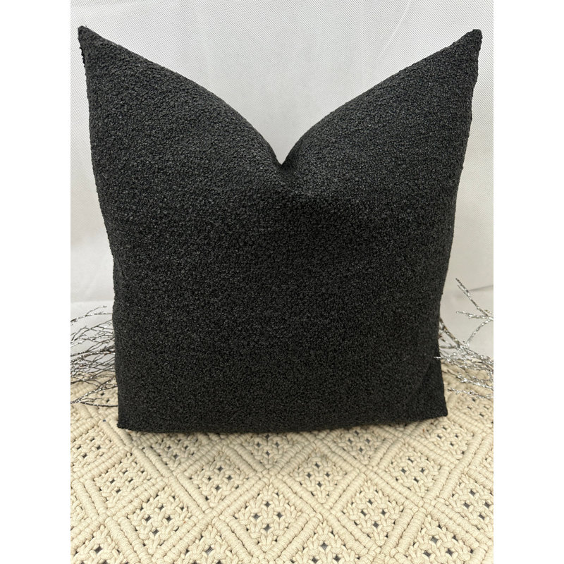 Abstract Square Cushion Cover, Black 