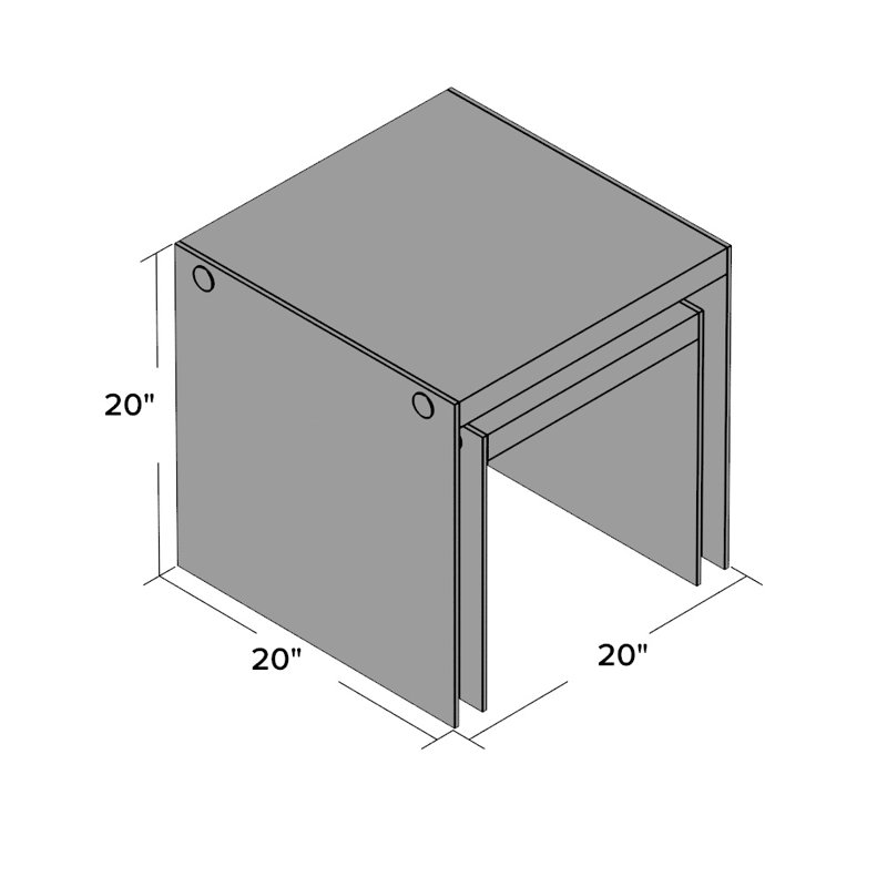 2 tables emboîtables Garofalo