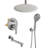 Ceiling Shower System With Tub Spout Shower Faucet Set 12 Inch Shower Head And Handheld Shower Trim Kit-125522679
