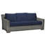 Rustic 81.25" Wide Outdoor Wicker Patio Sofa with Cushions-1990212277-1990219243-1895019594