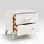 Ensemble de 2 tables de chevet contemporaines en bois d'ingénierie blanc ultrabrillant-940615288