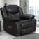 Wide Seating Durable Synthetic Leather Recliner with Massage and Heat Functions