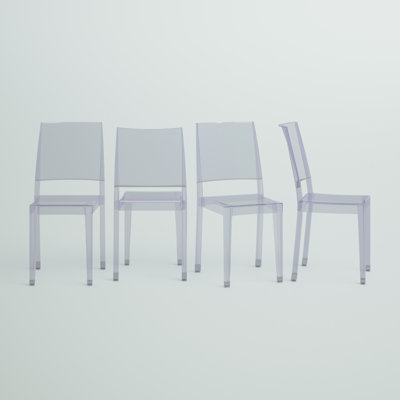 Bralynne Transparent Stackable Side Chair (Set of 4)