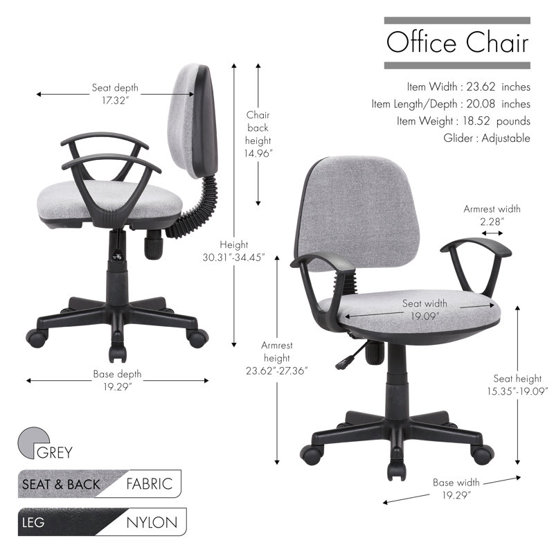 Chaise de travail, Gris