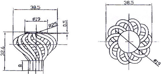 Expression 1 1/2" Diameter Mushroom Knob, Matte Black
