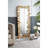 Full Length Mirror With Golden Leaf Accents, Floor Mirror For Bedroom And Living Room
