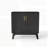 Mid Century Modern Fluted Sideboard Cashion with Adjustable Shelves & Solid Wood Legs, Buffet Cashion with Storage for Various Rooms-1957603683
