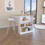Kitchen Counter Dining Table ,Two Legs, Three Side Shelves