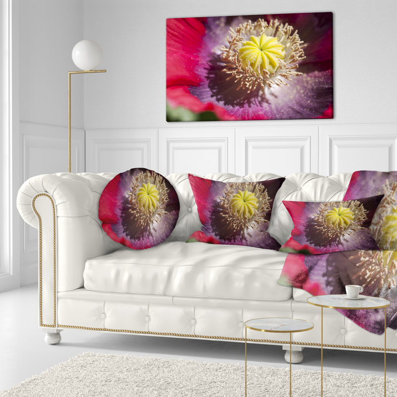 Coussin lombaire photo flowerswork coloré brun