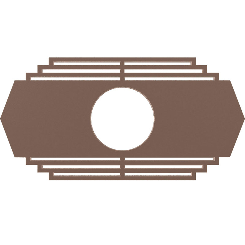 Médaillon de plafond percé en PVC de qualité architecturale 32 po x l 16 po x H 8 3/8 po x P 1 po, Cuivre