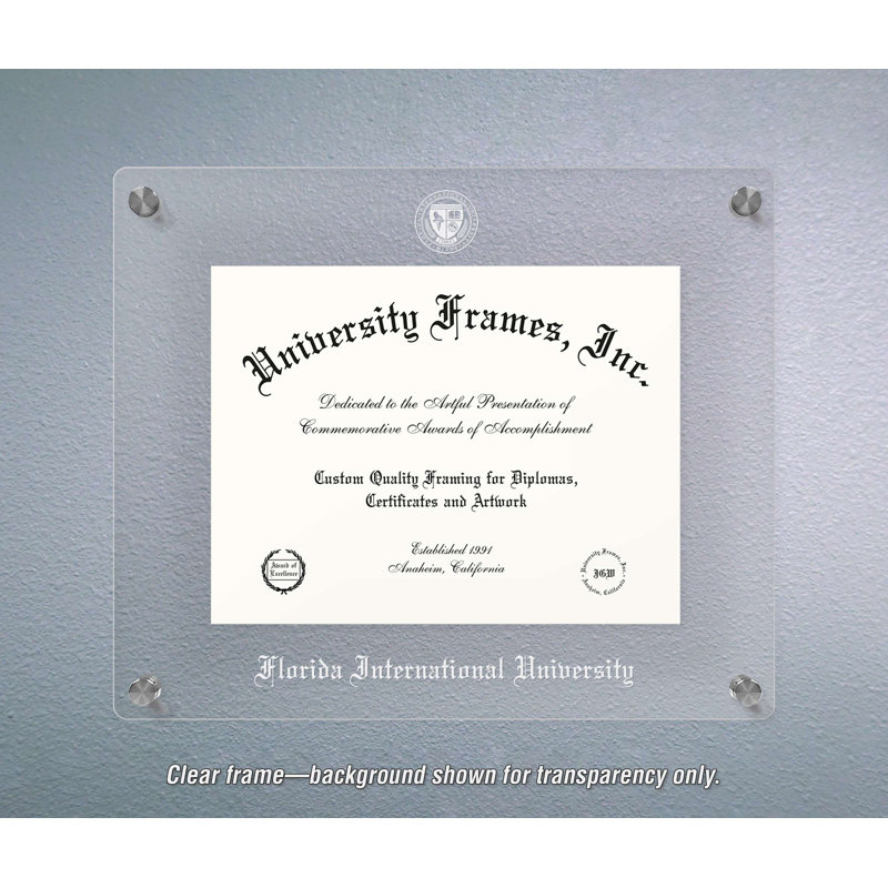 Cadre de diplôme flottant de l'Université Florida International