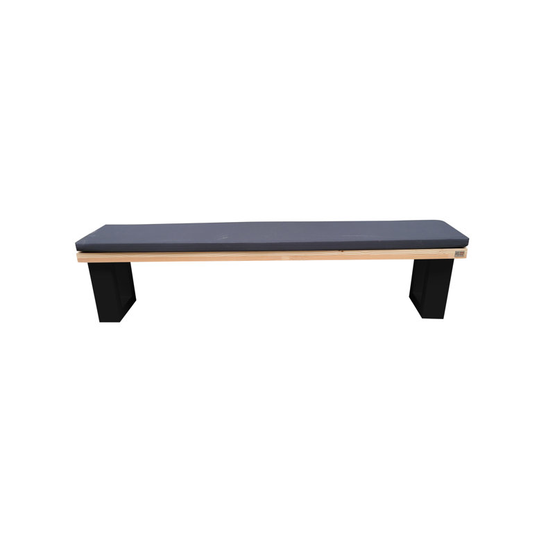 Antwun Wood Outdoor Bench, Grey, 40cm H x 170cm W x 38cm D