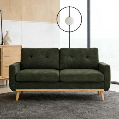 67.7" Wide Modern Upholstered Tufted Loveseat Sofa