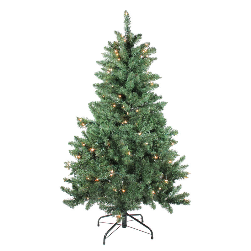 Sapin de Noël artificiel illuminé 4,5 pi avec lumières claires Buffalo