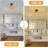 8.7 Inch Mini Rattan Light Fixtures Ceiling Boho Light Fixtures Wicker Ceiling Light Hand Woven Ceiling Light Fixtures Flush Mount Ceiling Light With Woven Shade For Hallway Bedroom