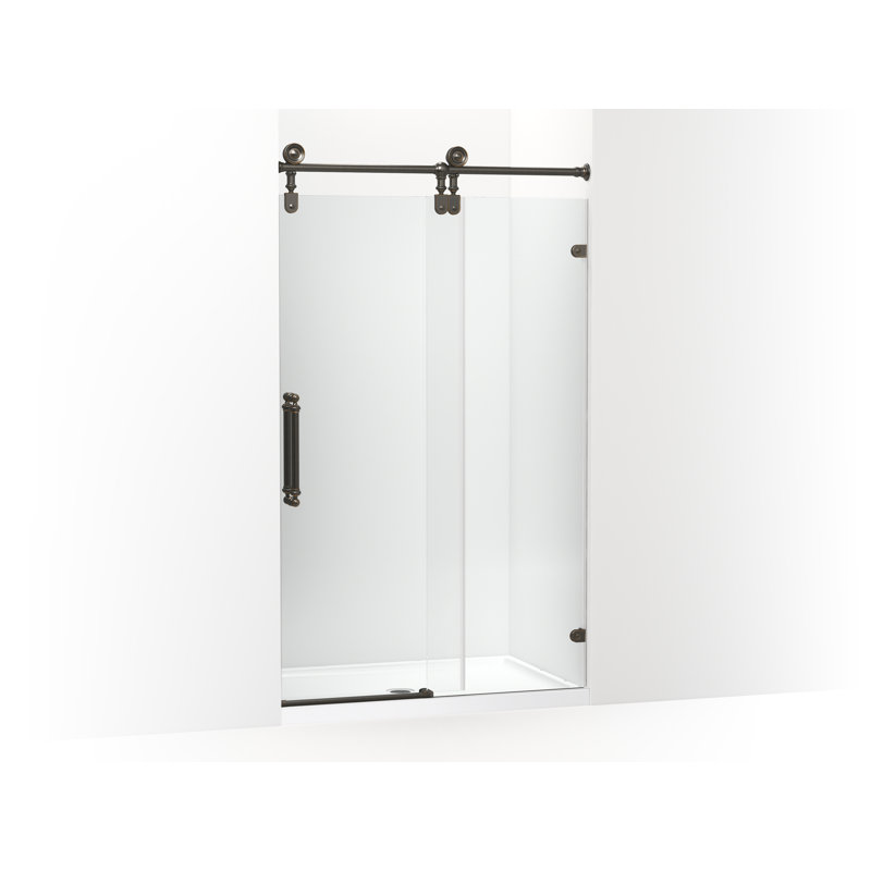 Artifacts 80-7/8 In. H Sliding Shower Door With 3/8 In.-Thick Glass