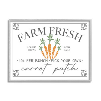 «Farm Fresh Carrot Patch Seasonal Spring Springs», estampe numérique de JJ Design House LLC