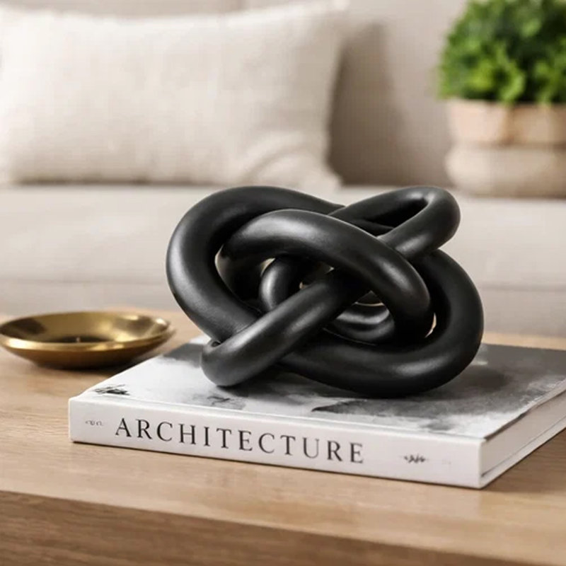 Sculpture Lary, marbre noir naturel 6 pouces Lary, Noir