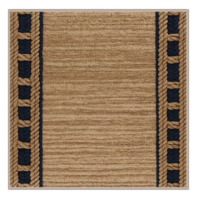  Washable Nautical knot borders Nautical Area Rug
