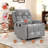 33" Wide Massage Swivel Glider Recliner With Heat & Cup Holders-320507023