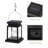 5.5 " Solar Powered Integrated LED Square / Rectangular Lantern