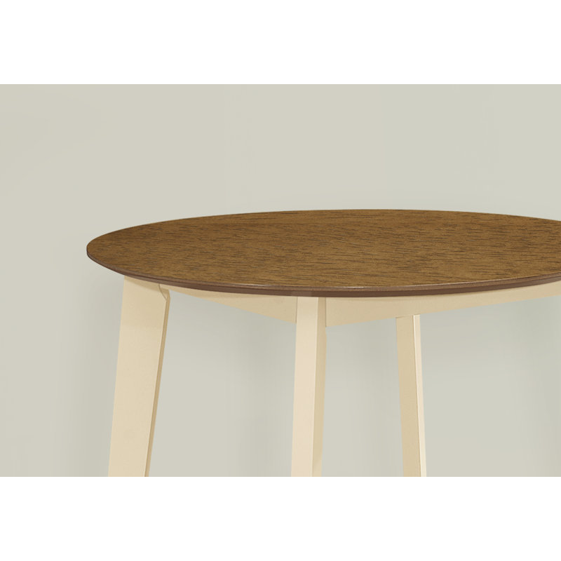 Katira Round Dining Table, Oak Top/ Cream Base