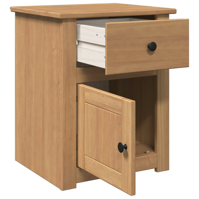Kittie 46cm W Solid + Manufactured Wood Bedside Table