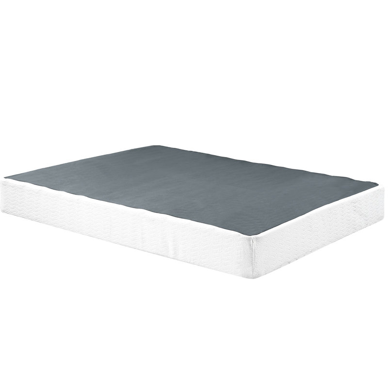 Système de support pour grand matelas texturé recouvert de tissu texturé - 12 lattes en métal noir, capacité de 700 lb, base facile à installer, hauteur de 8,5 po