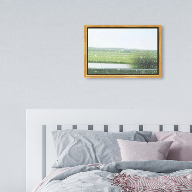 Velocity Meadow I Print by Oliver Gal, 11"H x 16"W, Gold Floater Frame