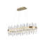 This Exquisite LED Chandelier Is In A Gold Finish. The Frame Is Made Out Of Stainless Steel In An Oval Shape, And The LED Bulbs Are Integrated Into The Frame. It Also Comes With Clear Crystal Accents. The Adjustable Cord Links Make This Fixture Suitable F