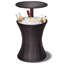 22 pte Glacière pour table de bar en rotin réglable Costway