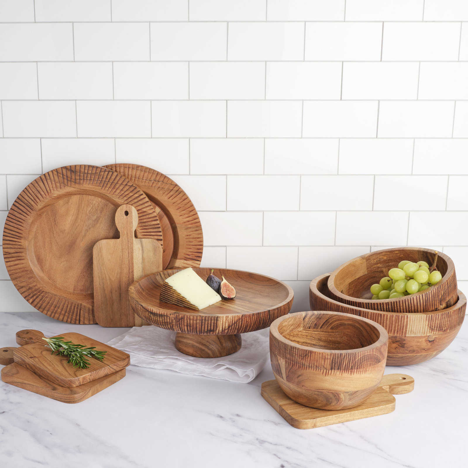 Caleb Wood Serving Bowl, 7"