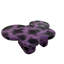 Table basse moderne en faux travertin texturé pour le salon / bureau, mauve et noir