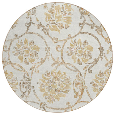 Sokaina Washable Floral Indoor / Outdoor Rug