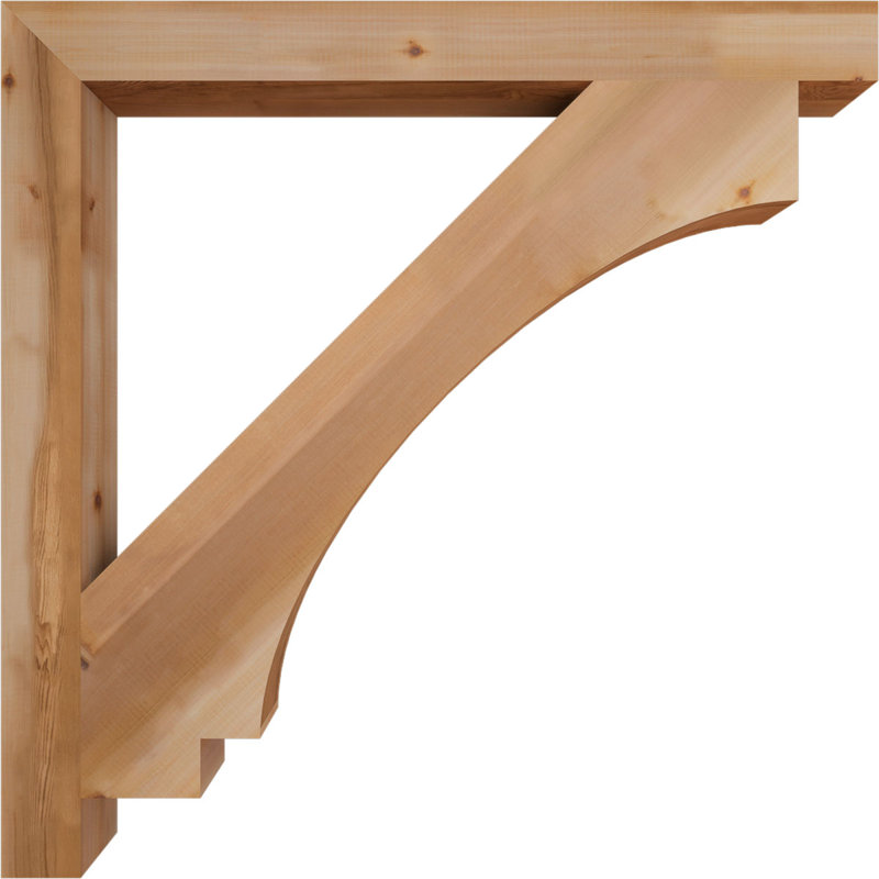 Support lisse en bloc de cèdre rouge occidental l 3 1/2 po x P 44 po x H 44 po, Cèdre rouge de l'Ouest (lisse)