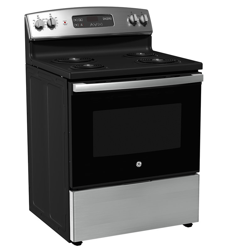 Cuisinière électrique 30 po en acier inoxydable Ge - Jcbs350svss