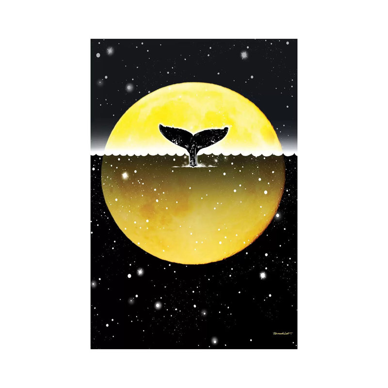 Whale Tail by Big Nose Work - Wrapped Canvas Gallery-Wrapped Canvas Giclée, 20.32 cm H x 30.48 cm W