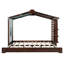 Lit simple avec tente, rideaux, tablettes de rangement latérales et lit gigogne-1404827334