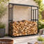 156.5cm W Metal Log Rack