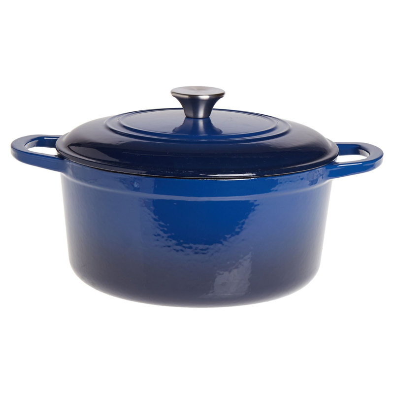 Cocotte en fonte émaillée avec couvercle, 6 pintes, Rouge