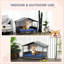 Niche pour chien avec auvent pour chien, bleu