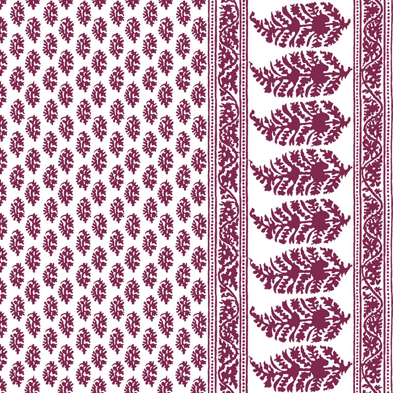 Lorenzo Castillo Volume V Paisley Fabric, Burdeos