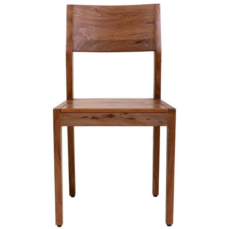 Toolleen 45cm H Solid Wood Side Chair, Walnut