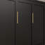 Lit escamotable noir pleine grandeur avec tablettes de rangement et lit mural multifonctionnel pliable pour les petits espaces