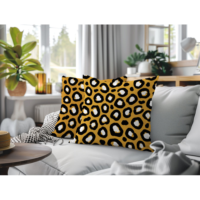 Oreiller réversible intérieur / extérieur Amia, 18x18, Yellow