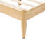 Grand lit en bois massif avec tête de lit rembourrée en molleton, conception structurelle, pieds fuselés élégants, cadre facile à assembler, rembourrage confortable de la tête de lit, pieds de soutien, espace de rangement sous le lit-1395346811