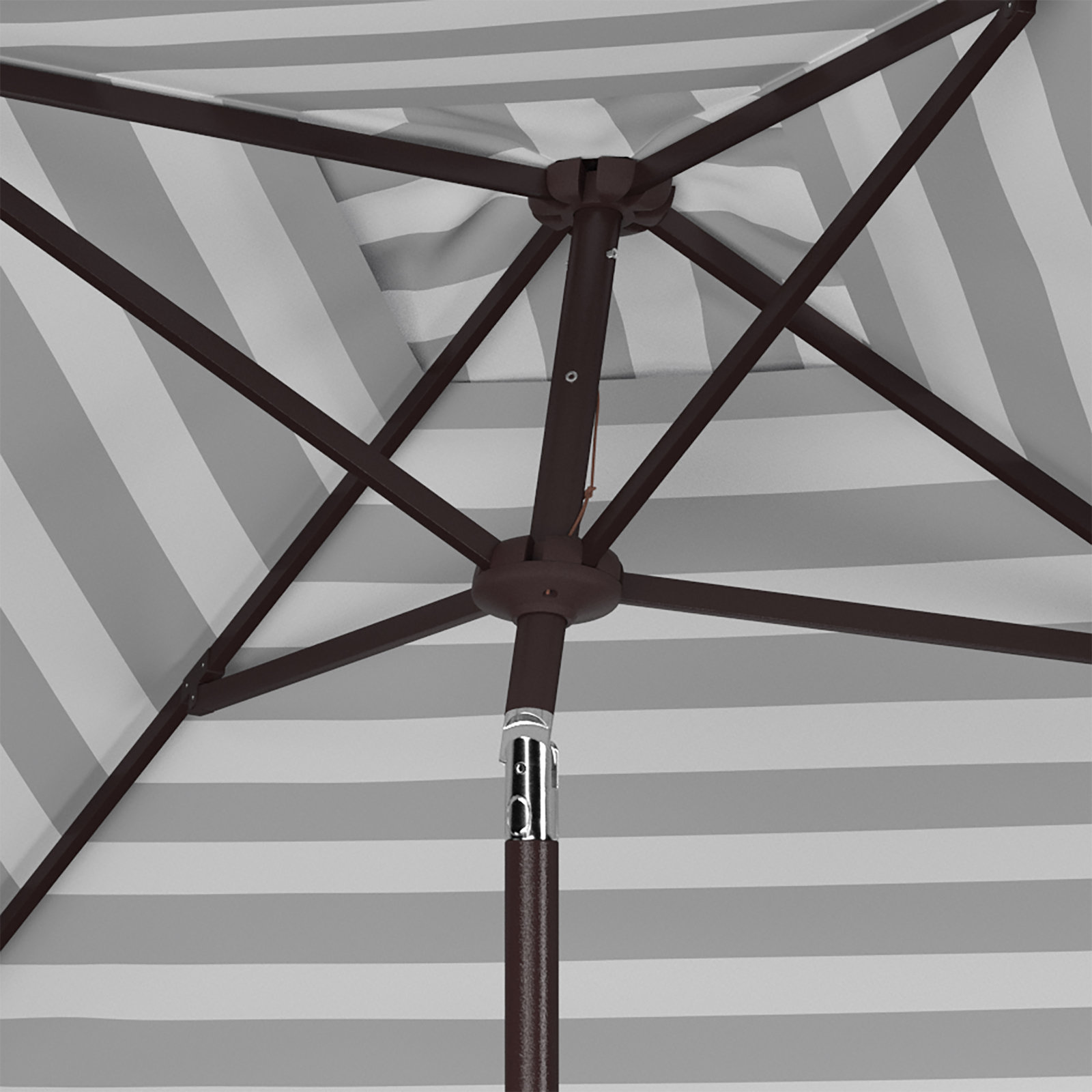 Trainor 7.5' Umbrella, Black/White