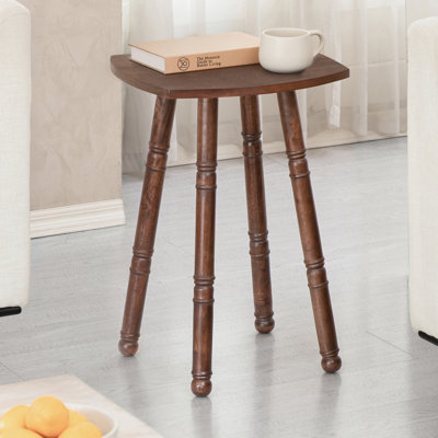 Cinta Solid Wood End Table with Paddle Shaped Top