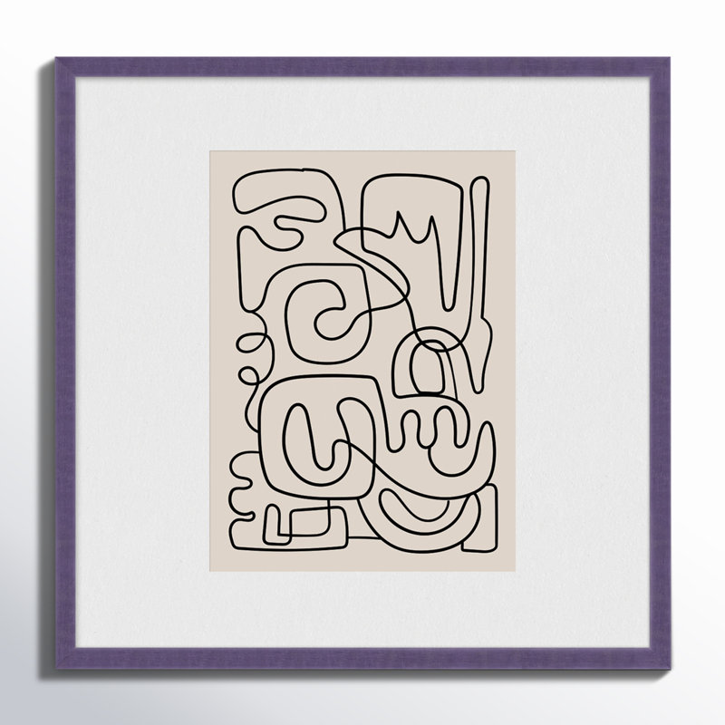 Linnson Wood Picture Frame with Mat, Purple, 8" x 10", 16" x 20"