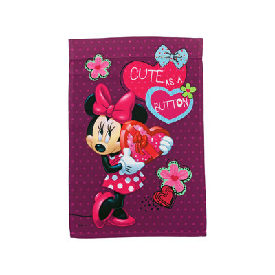 Drapeau de jardin en polyester 12 po x 18 po Disney Minnie Mouse
